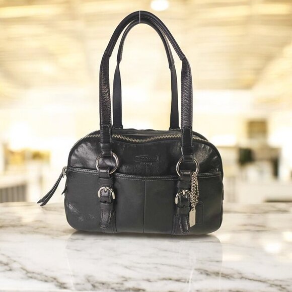 Coach Handbags - COACH Bonnie Black Leather Soho Satchel Vintage black
